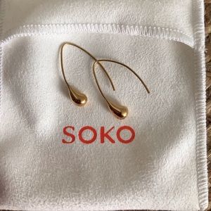 Soko recycled brass earrings